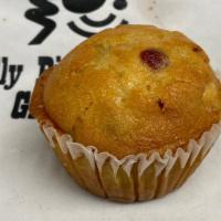 Cranberry Orange Muffin · Orange muffin with cranberries