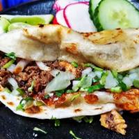 Quesadillas · Your choice of meat on flour tortilla with melted cheese.