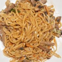 Beef Chow Udon · Pan-fried noodles with beef.