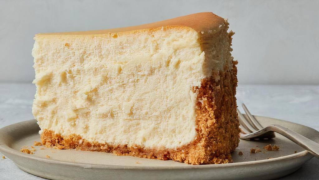 Cheesecake (Large) · New York Style cheesecake. (optional. Raspberry topping)
