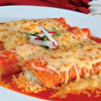 Enchilada Plate · (3) corn tortillas stuffed with your choice of filling and option of a mild enchilada sauce ...