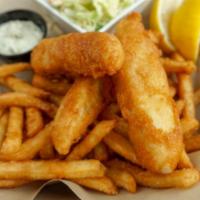 Fish & Chips · Nordeast beer battered cod, fries, sweet chili slaw, 819 tartar sauce