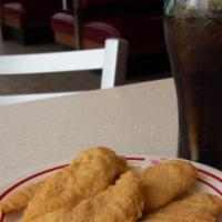 Chicken Tenders · All white premium chicken tenderloins cooked golden brown and served with your choice of sau...
