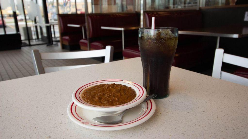 Cup Plain Chili · Our world famous chili- served without beans.