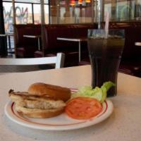 Grilled Chicken Sandwich · A boneless chicken breast seasoned and served on a toasted bun with lettuce and tomato.