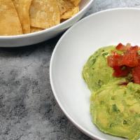 Chips And Guacamole · Gluten-free, vegan. Avocado, jalapeño, red onion, cilantro, lime, house-made tortilla chips.
