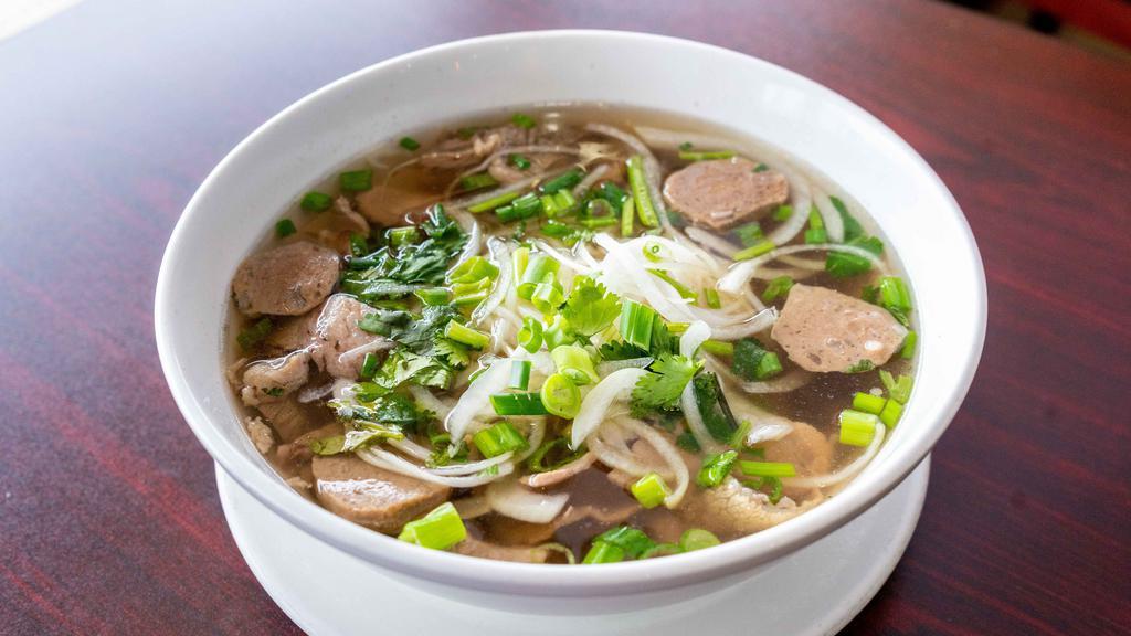 Pho · Rice noodles in beef broth served with choice of protein. Served on the side with beansprouts, basil, cilantro, jalapeños, lemon/lime, side of sriracha & hoison sauce.