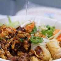 Vermicelli With Pork Egg Rolls · 