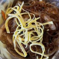 Japchae · stir-fried noodles with mixed vegetables