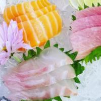 Sashimi Delux · Chef's special fresh daily, variety of sashimi.