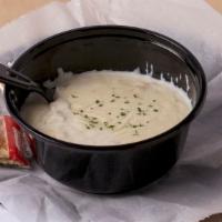 Clam Chowder · 220.

The sodium (salt) content of this item is higher than the total daily recommended limi...