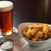 Curds · beer battered cheese curds. butttermilk ranch