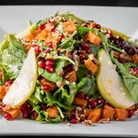 Harvest Salad - Large · field greens, roasted sweet potato, pear, quinoa, pomegranate, pear vinaigrette
