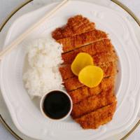 Chicken Katsu · Chicken breast breaded in seasoned panko crust & deep-fried. Dressed with bold katsu sauce a...