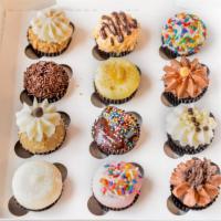 Assorted Mini Dozen Box · Assortment of mini cupcakes available on day of order.