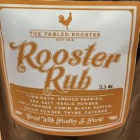 Rooster Rub 3.5Oz · Our signature Rooster Rub, Perfect Dry Rub for Poultry and Pork. 3.5 Oz Bag