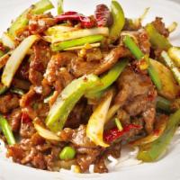 Mongolian Beef · Mongolian beef come with steamed rice