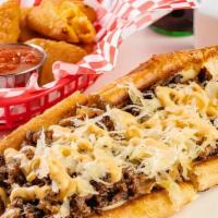 4 Cheesesteaks & 4 Sides · Your choice of 4 sandwiches and 4 sides.