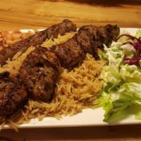 Beef Kabob Dinner · made fresh to order 

COMES WITH SOUP OR SALAD