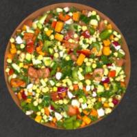 Turkish Chickpea Salad Large · chickpeas, plum tomato, carrots, cucumber, red & green pepper, scallions, red radish, celery...