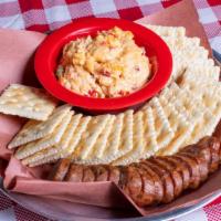 Sausage & Cheese · A Memphis Classic: sliced sausage, pimento cheese and saltines.