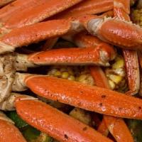 Crab Leg Dinner · 1 lb. of alaskan snow crab legs cluster. corn-on-the-cob and red potato.