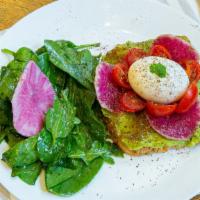 Breakfast · comes with greens & radish salad with house made dressing

*Sausage and Egg*-with maple ched...