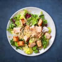 Chef Caesar Salad · Healthy salad prepared from romaine, parmesan, croutons, and caesar dressing