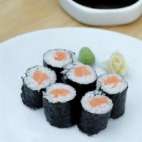 Salmon Roll · Fresh salmon* and rice rolled in seaweed