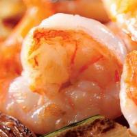 Hibachi Shrimp · Hibachi shrimp grilled with onion, scallions and yellow peppers in a  homemade sauce.