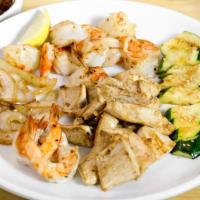 Benihana Delight · Chicken breast and colossal shrimp lightly seasoned and grilled.