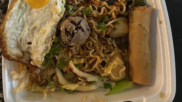 Ramen Noodle (Regular) · shrimp, shrimp balls, meatballs, imitation crab, fried egg and garlic on top