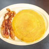 Giant Buttermilk Pancakes · Two home-made buttermilk pancakes served with choice of meat