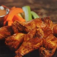 Cajun · 8 traditional wings tossed in Cajun dry rub (mild heat), served with carrots and celery and ...