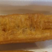 Fried Bread Stick · Baked bread that has been flavored with cheese.