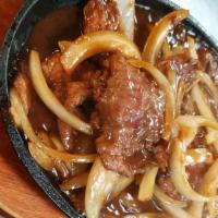 Sizzling Beef On Hot Iron Plate Special · 