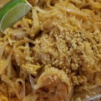 Phad Thai With Shrimp · Hot and spicy.