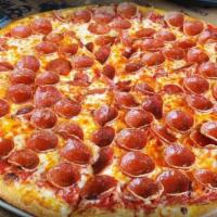 Pepperoni N Cheese Pizza  · Old world style pepperoni, our three cheese blend and family recipe sauce make this our most...