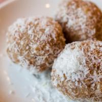 Coconut Macaroons · Coconut and Almonds balls naturally sweetened with dates, and a secret Indian twist! No adde...