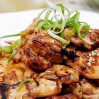 Dak Bulgogi · Stir-fried marinated chicken breast.