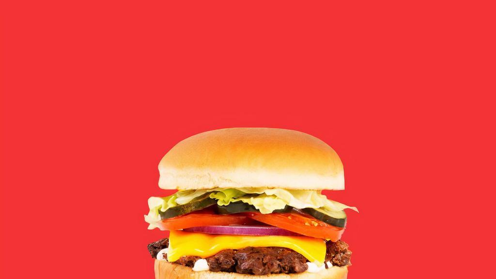 Cheeseburger · American, lettuce, tomato, onion, pickles, mayo.