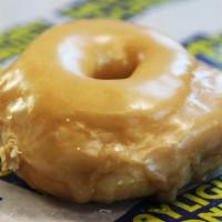 Glazed Round With Maple Icing · Delicious glazed donut with maple icing