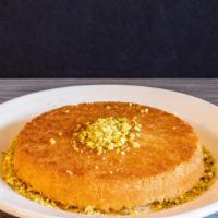 Turkish Kunafa · Shredded phyllo dough stuffed with sweet goat cheese, ground pistachios, and syrup. Choose f...