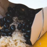 Rice & Beans · Poblano rice & black beans.