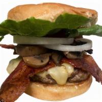 Bacon Cheeseburger · 6oz cheese burger with bacon and your choice of toppings.