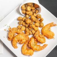 Jumbo Shrimp · Served w/ rice and fresh vegetables