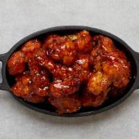 Honey Bbq Cauliflower Bites · Served with celery or carrots, and blue cheese or ranch.