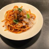 Wagyu Meatball & Pasta · Braised Beef Bolognese, Spaghetti Pasta