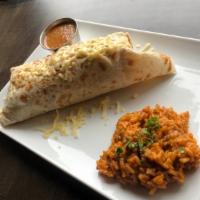 El Gordo Burrito · Flour Tortilla, Mexican Rice, Black Beans, Choice of Beef, Pork, Chicken

Served with Sour C...