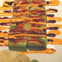 Wasabi 2 In 1 (6 Pieces) · Shrimp tempura, avocado, spicy tuna, spicy salmon wrapped in green soy pepper topped with sp...